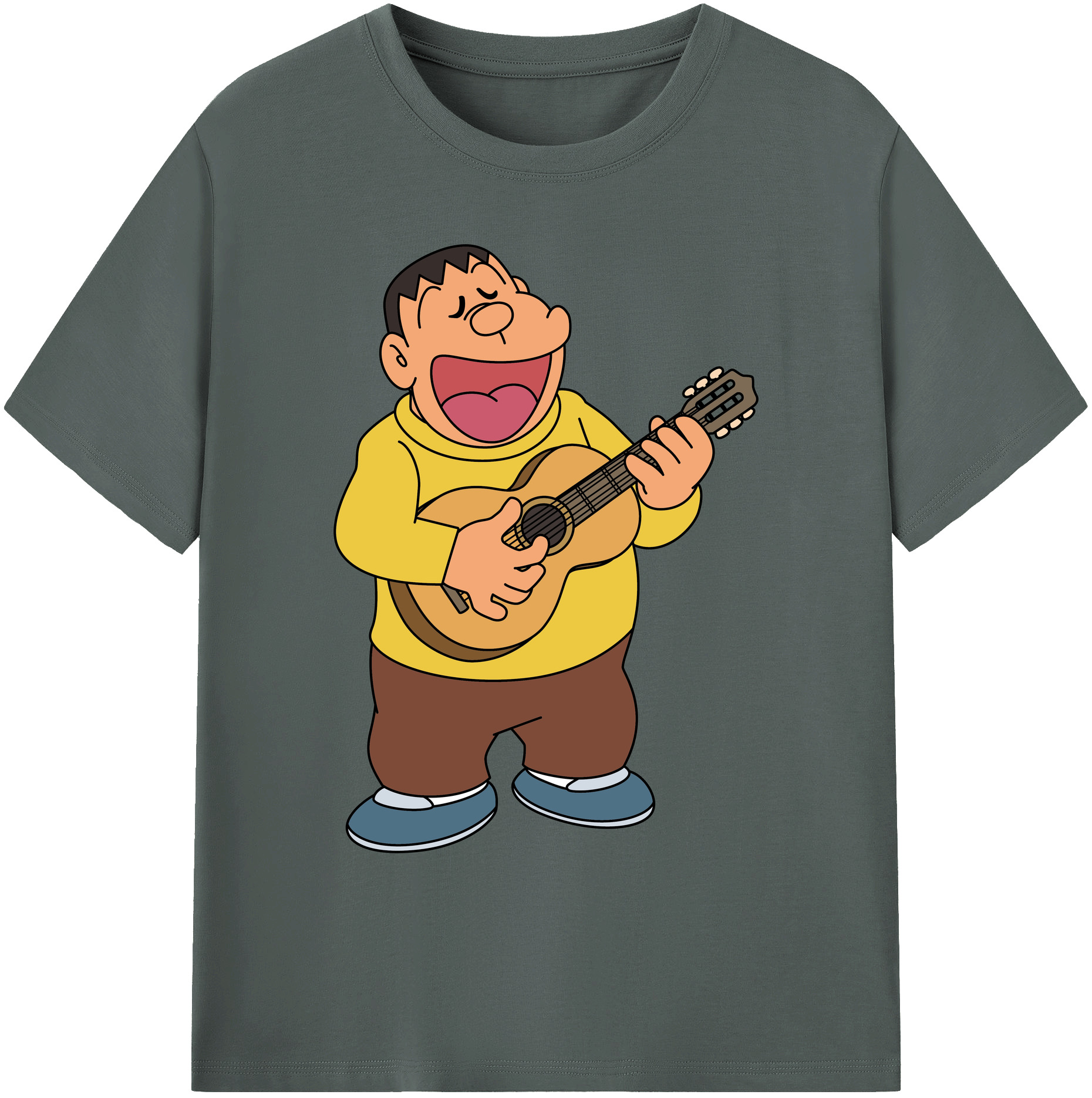 （画像用） ドラえもん 剛田武 Doraemon Gouta Takeshi 綿100％ メンズ半袖Tシャツ｜肌触りやわらか＆通気性